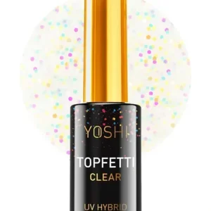 Yoshi Topfetti “Clear ” Shine Finish top coat 10ml