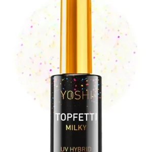Yoshi Topfetti Milky Shine Finish top coat 10ml