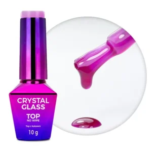 top no wipe Crystal Glass Molly Nails Purple