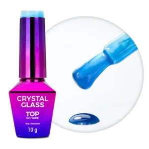 top no wipe Crystal Glass Molly Nails Baby Blue