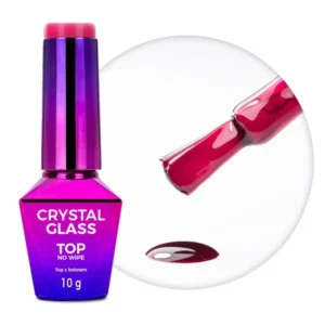 top no wipe Crystal Glass Molly Nails Raspberry